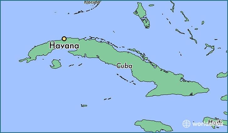 Havana-Kuuban kartta