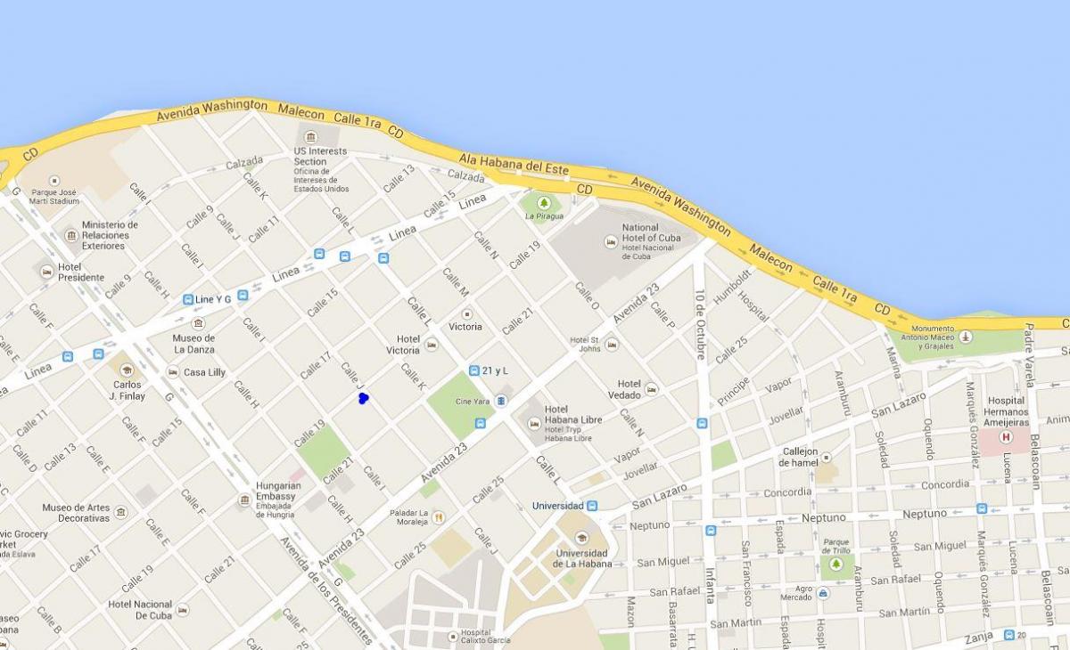 vedado kartta