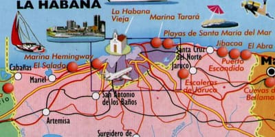 Kartta Havana rannat
